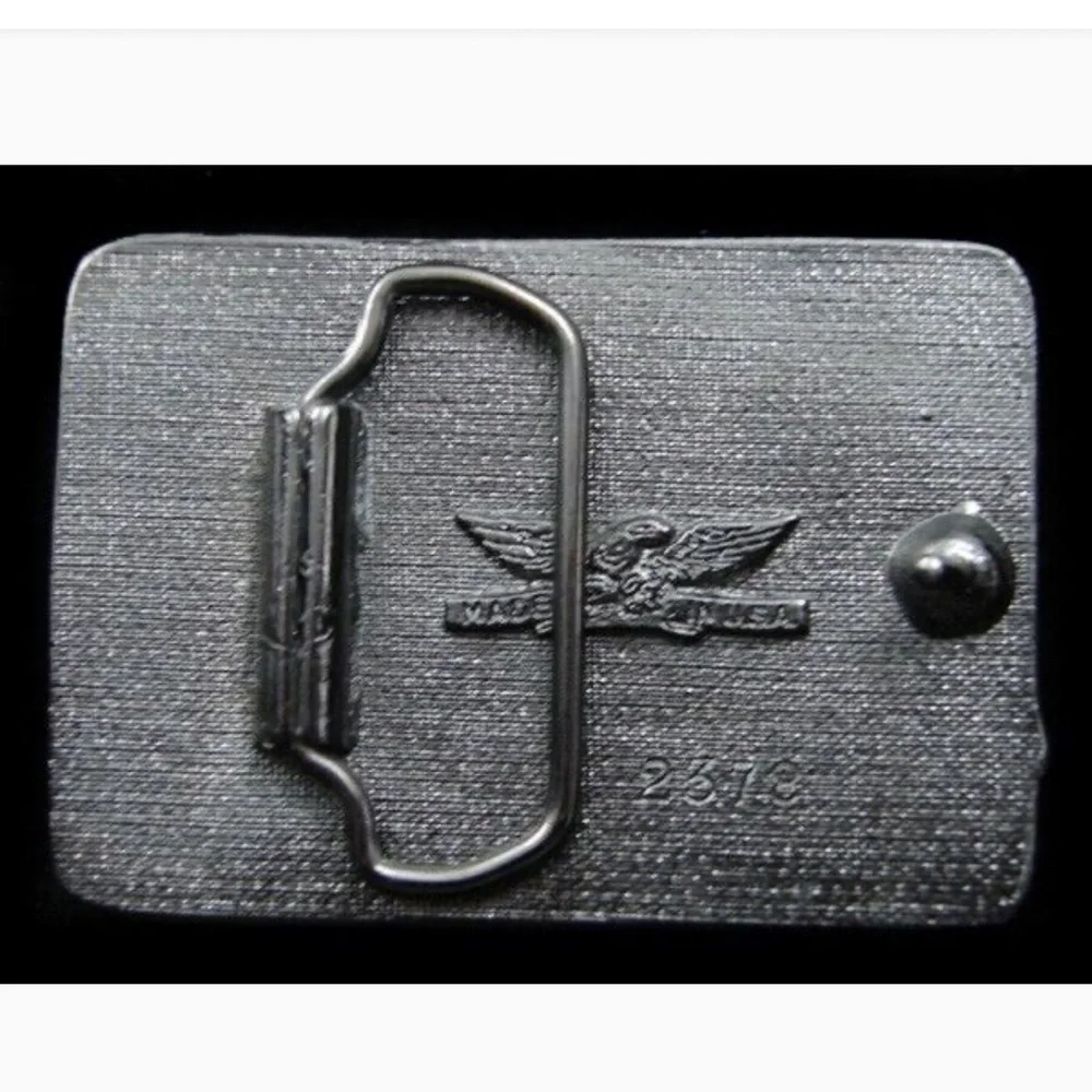 VTG 1956 Chevy Commemorative Silver Emblem Belt Buckle